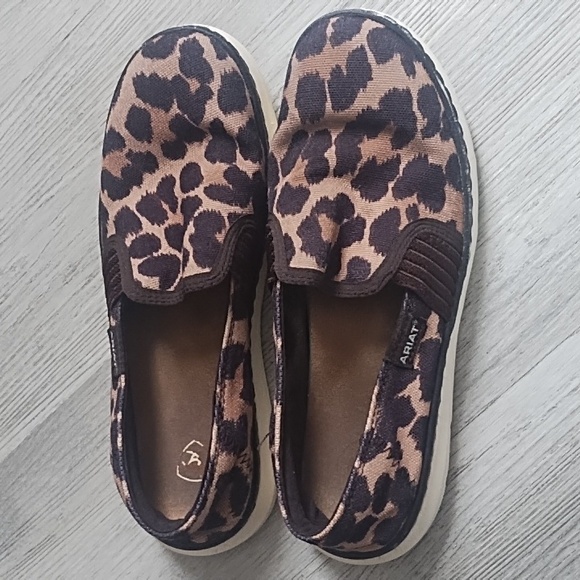 Ariat Brown Leopard Print Women's Sneakers - Picture 4 of 7
